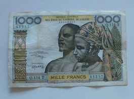 Africa l`Ouest ++ 1000 Francs ND